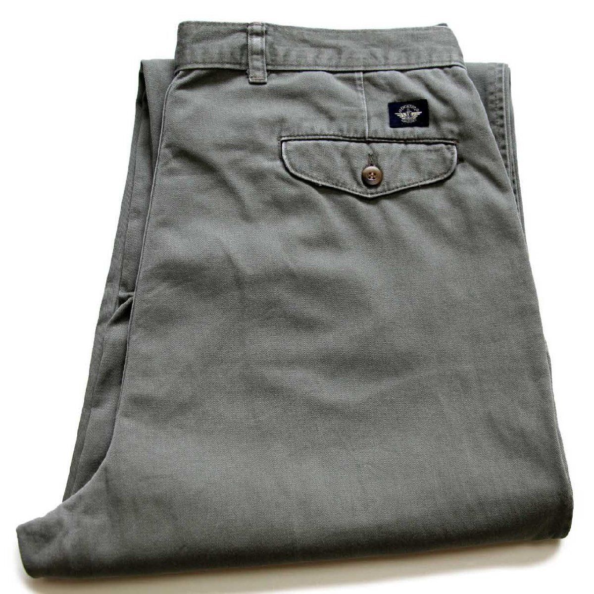 DOCKERSドッカーズツータックチノパンツスラックス炭黒W36リーバイス 90s DOCKERSドッカーズ ツータック コットン チノパン グレー