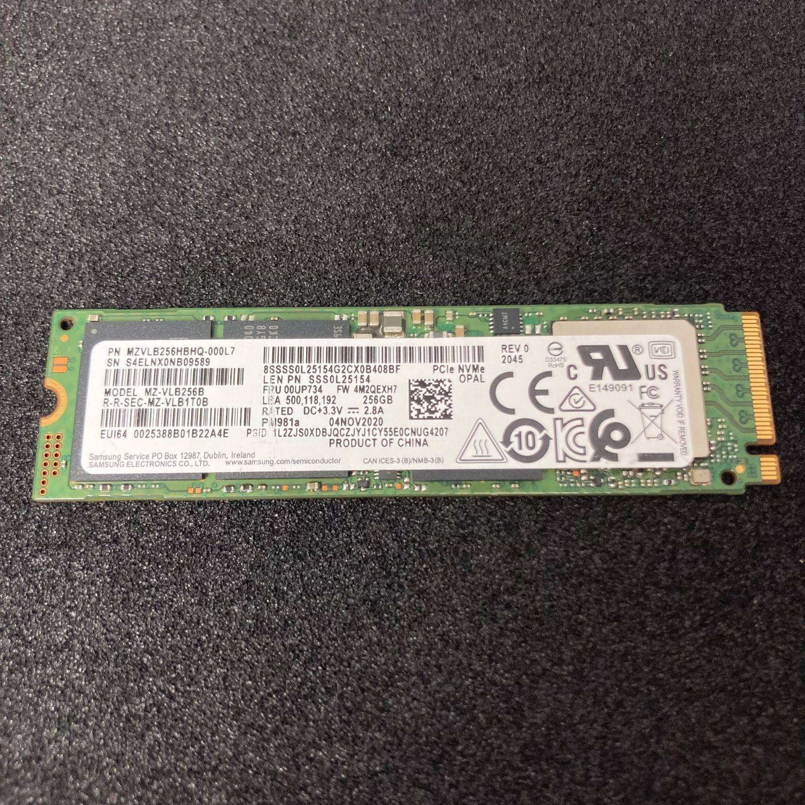 SAMSUNG M.2 / NVMe / SSD 2280 256GB | MZVLB256HBHQ-000L7 | samsung【392】 -  メルカリ