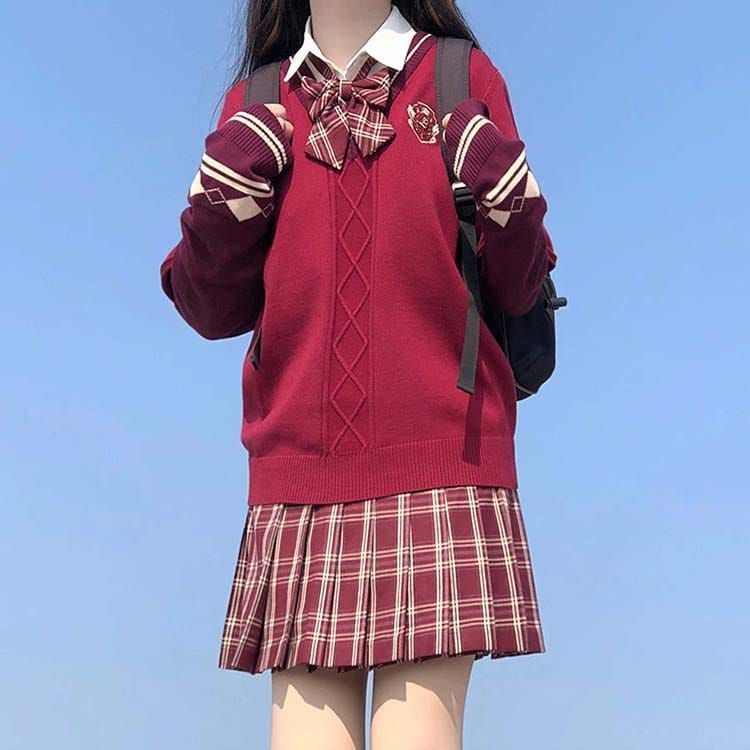 兎 チェック柄スカート