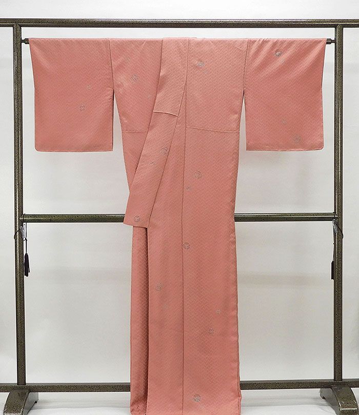 単衣 小紋 新品 仕立て上がり 正絹 単衣 染色作家 浅井青仁作 身丈