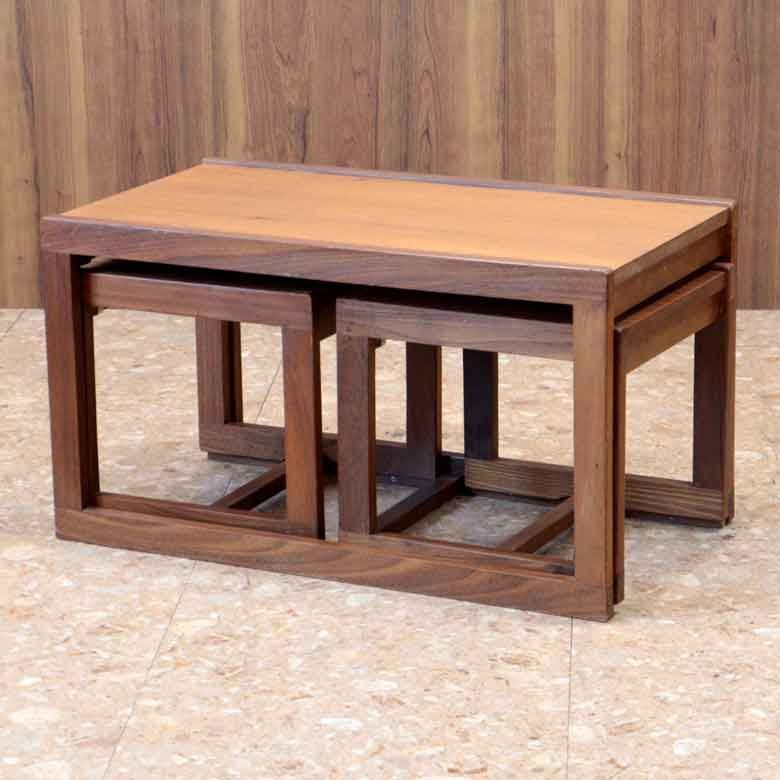 ネストテーブル3点セット イギリス ヴィンテージ チーク ミッドセンチュリー