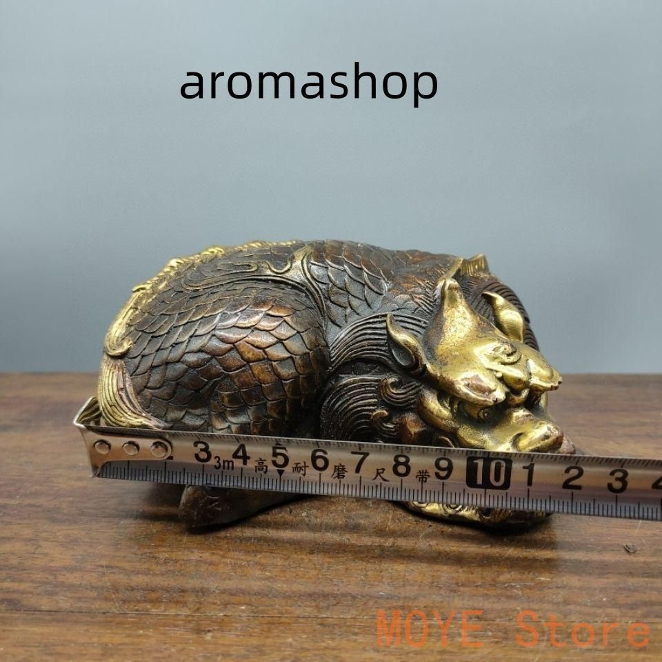 銅器 ヘチ 麒麟 文鎮 文房具 書房 酒簞笥 装飾品 工芸品 置物 銅器 ヘチ 麒麟 文鎮 文房具 書房 酒?笥 装飾品 工芸品 置物