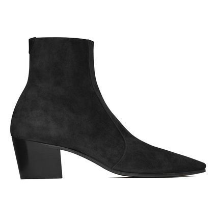 SAINT LAURENT サンローランパリ ヴァッシーリスエードブーツ黒 44 