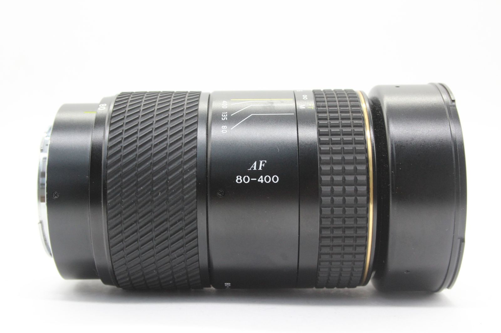 【外観美品】 トキナー Tokina AT-X AF 80-400mm F4.5-5.6 前後キャップ フード付き ソニーミノルタマウント レンズ  s7827