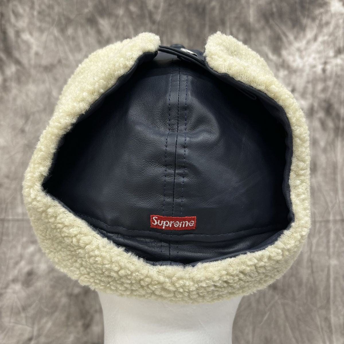 Supreme×New Era/シュプリーム×ニューエラ【22AW】Leather Earflap Box Logo/レザー イヤーフラップ  ボックスロゴ フライトキャップ - メルカリ