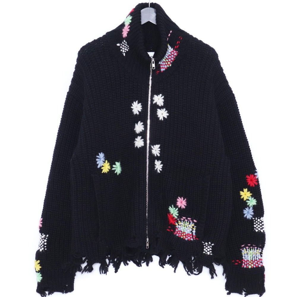 DOUBLET DARNING CUT OFF DRIVERS KNIT WEAR Sサイズ ブラック