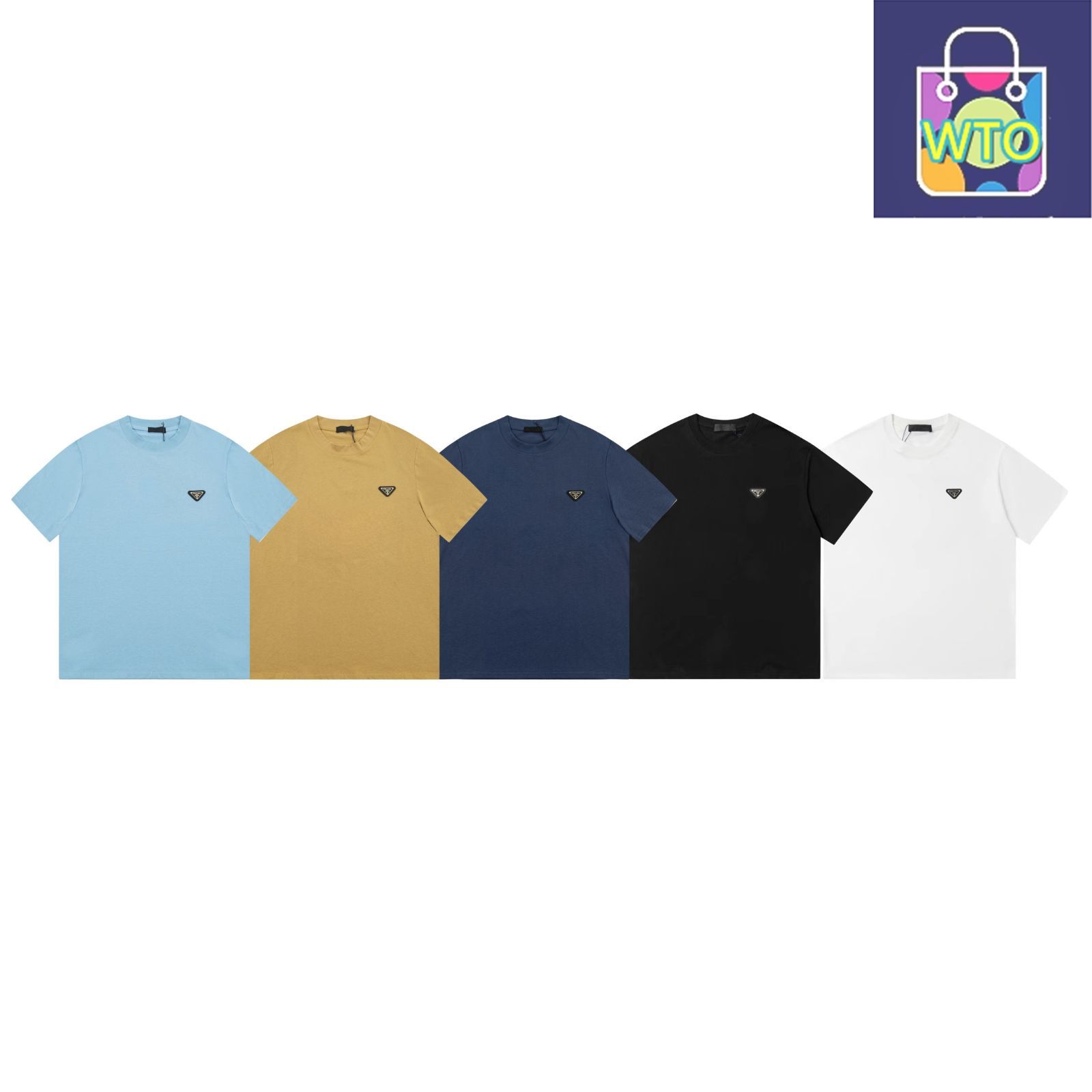 本日限定特価】Prada クラシックロゴ クルーネックTシャツ