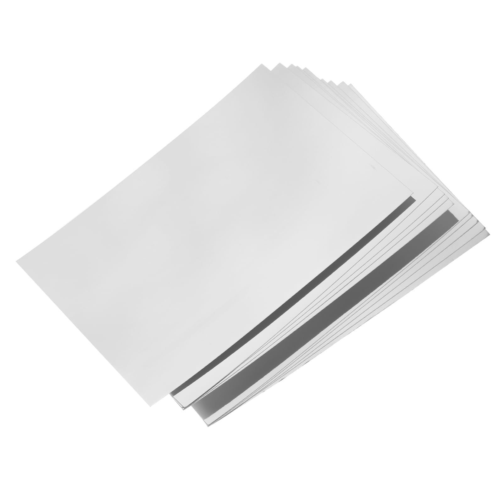 アート＆クラフト 教室の活動＆カード作り 8 メタリックホイルボードカードストックシート x 11 92ポンド/250gsm PATIKIL シルバートーン 60枚入りパック