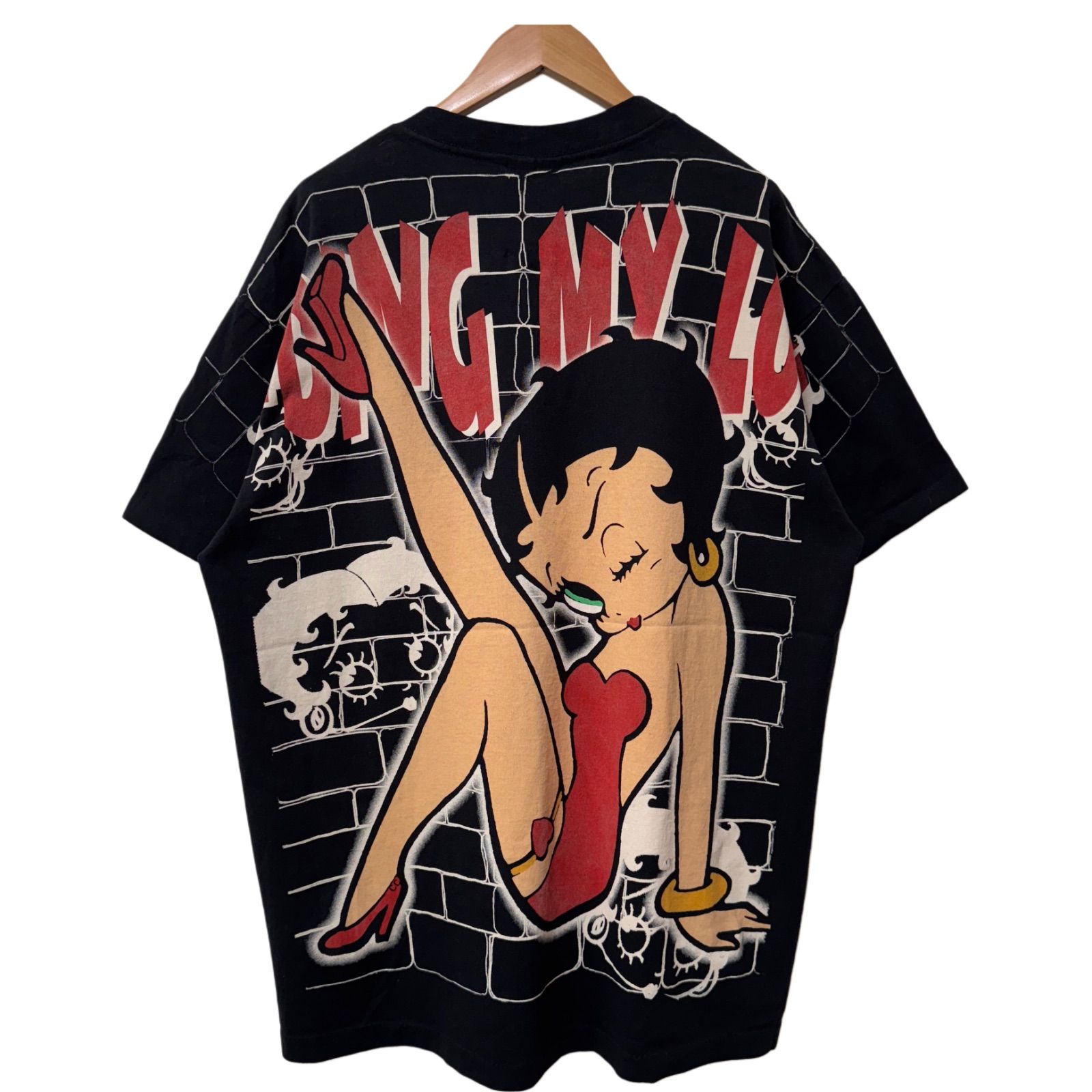 良品 90s USA製 BETTY BOOP ビッグプリント ロンT L 長袖