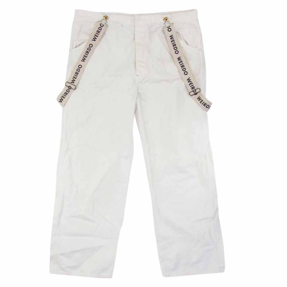 WEIRDO ウィアード 15AW WRD-15-AW-11 MANIA BIG PANTS マニア ビッグ サスペンダー ヘリンボーン パンツ  オフホワイト系 M【中古】 - メルカリ