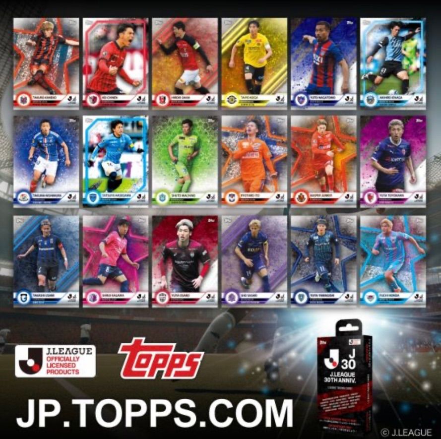 Topps J-League  Jリーグ30周年企画特別カード 3BOXセット
