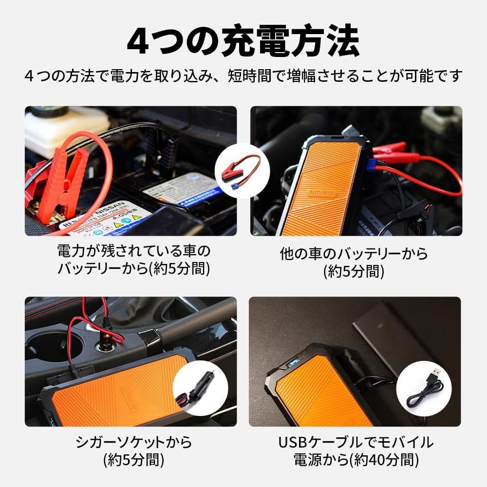 急速充放電 12V車用エンジンスターター