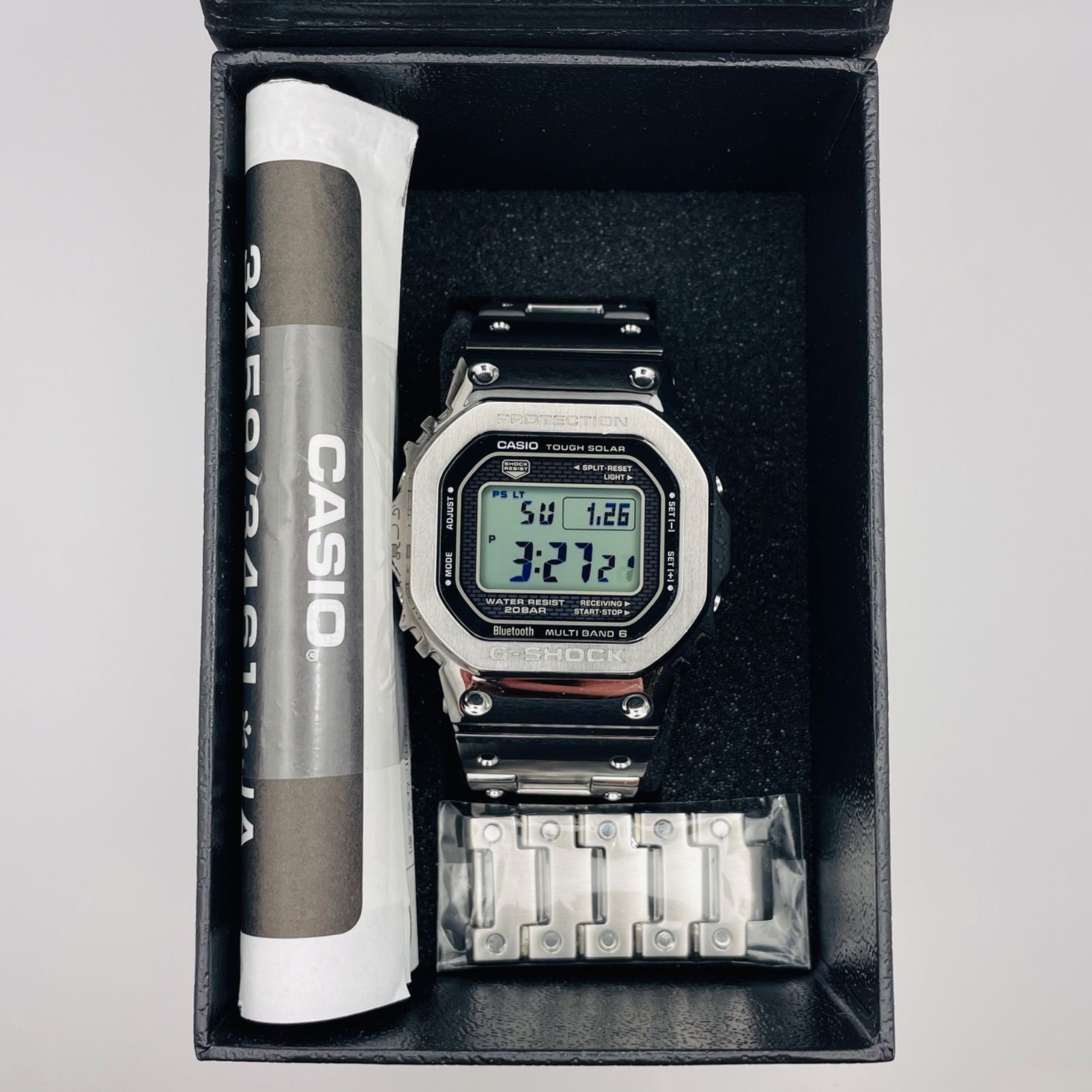 美品 G-SHOCK GMW-B5000D Bluetoot電波ソーラー メタル Bluetooth搭載ソーラー電波時計】G-SHOCK（Gショック