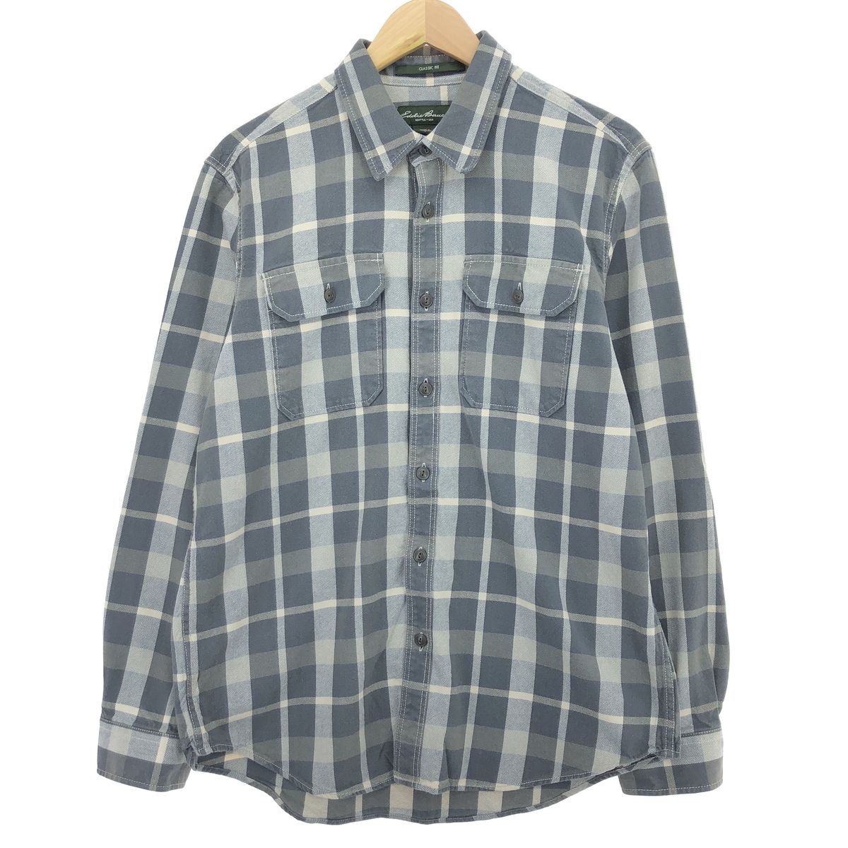 古着 エディーバウアー Eddie Bauer 長袖 コットンチェックシャツ メンズL/eaa421360