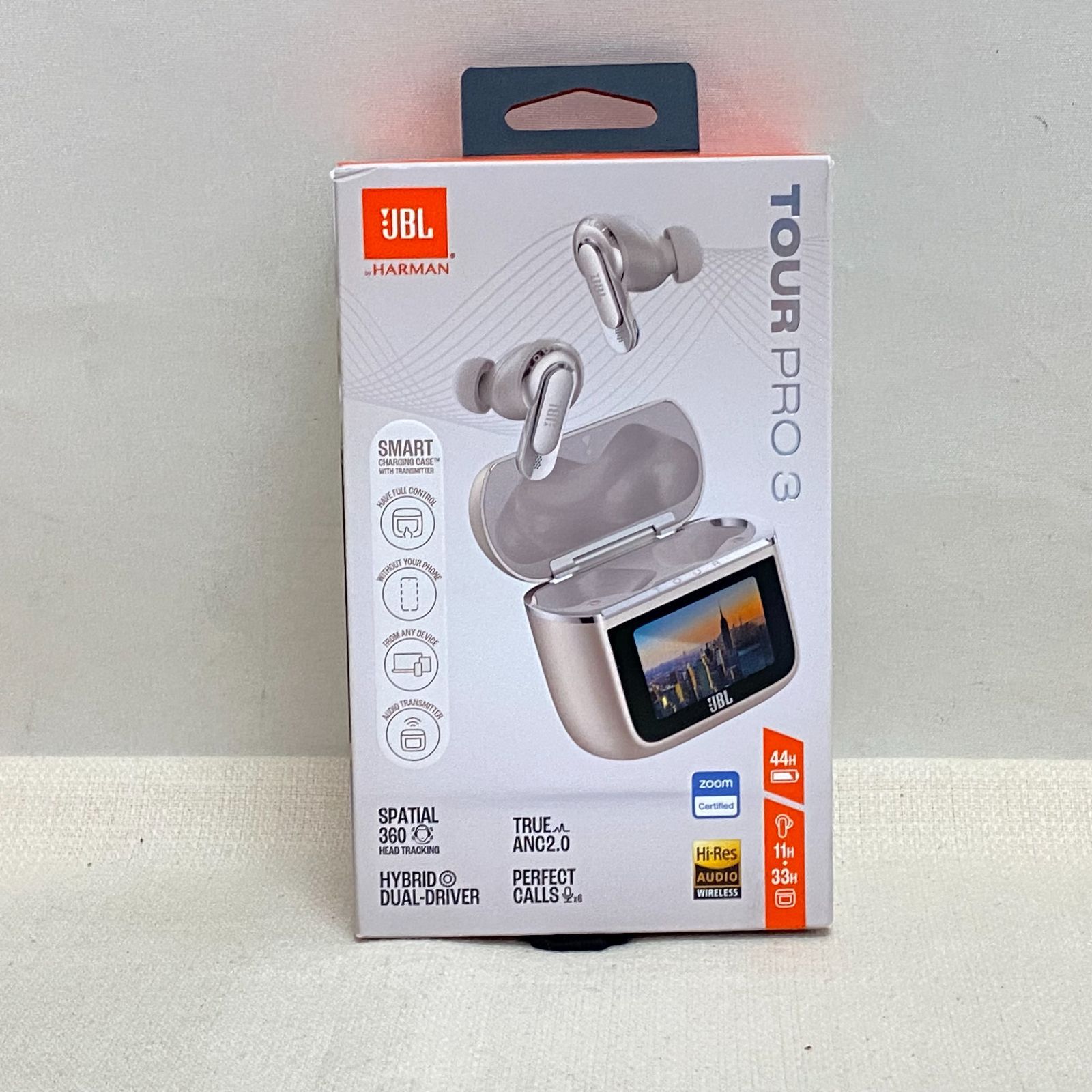 浜館46-609 店舗併売品 JBL ノイズキャンセリング搭載完全ワイヤレスイヤホン JBL Tour Pro 3 JBLTOURPRO3LTT ラテ 品