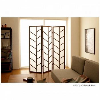 衝立3連 ブラウン