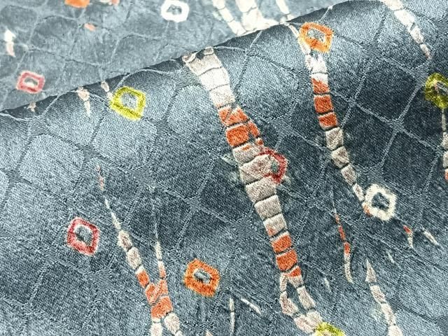 平和屋着物＃道中着 絞り 吉祥文 ロング丈 正絹 逸品 CAAT5943id