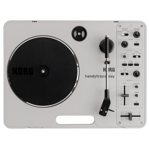 KORG コルグ ポータブル レコードプレーヤー handytraxx play ターンテーブル|DJ機器|オールインワン|スクラッチに最適化|デジタル エフェクト|ルーパー搭載|電池駆動 HNDYTRX PLAY