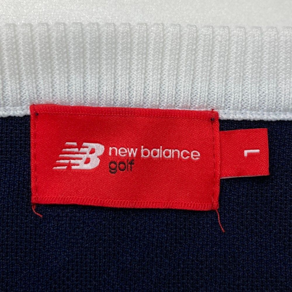 サイズ：1 NEW BALANCE ニューバランス 2023年モデル ニットセーター レオパード柄 ネイビー系 [240101246762] ゴルフウェア レディース ストスト