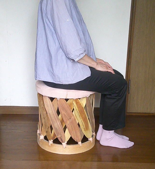豚革張りエキパルスツール