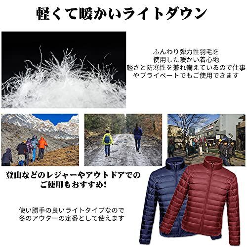 人気商品】立ち襟 ブラック_2XL Honour Fashion(JP) ダウンジャケット