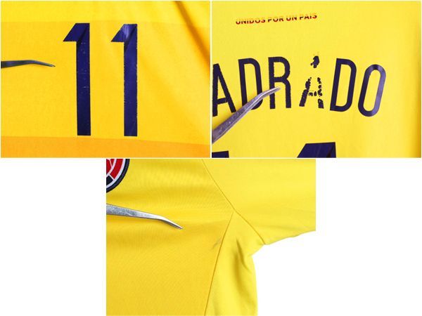 adidas - アディダス コロンビア 代表 サッカー ユニフォーム メンズ M 古着 2015 コパアメリカ モデル オフィシャル ゲームシャツ ジャージ Tシャツ adidas - アディダス コロンビア 代表 サッカー ユニフォーム