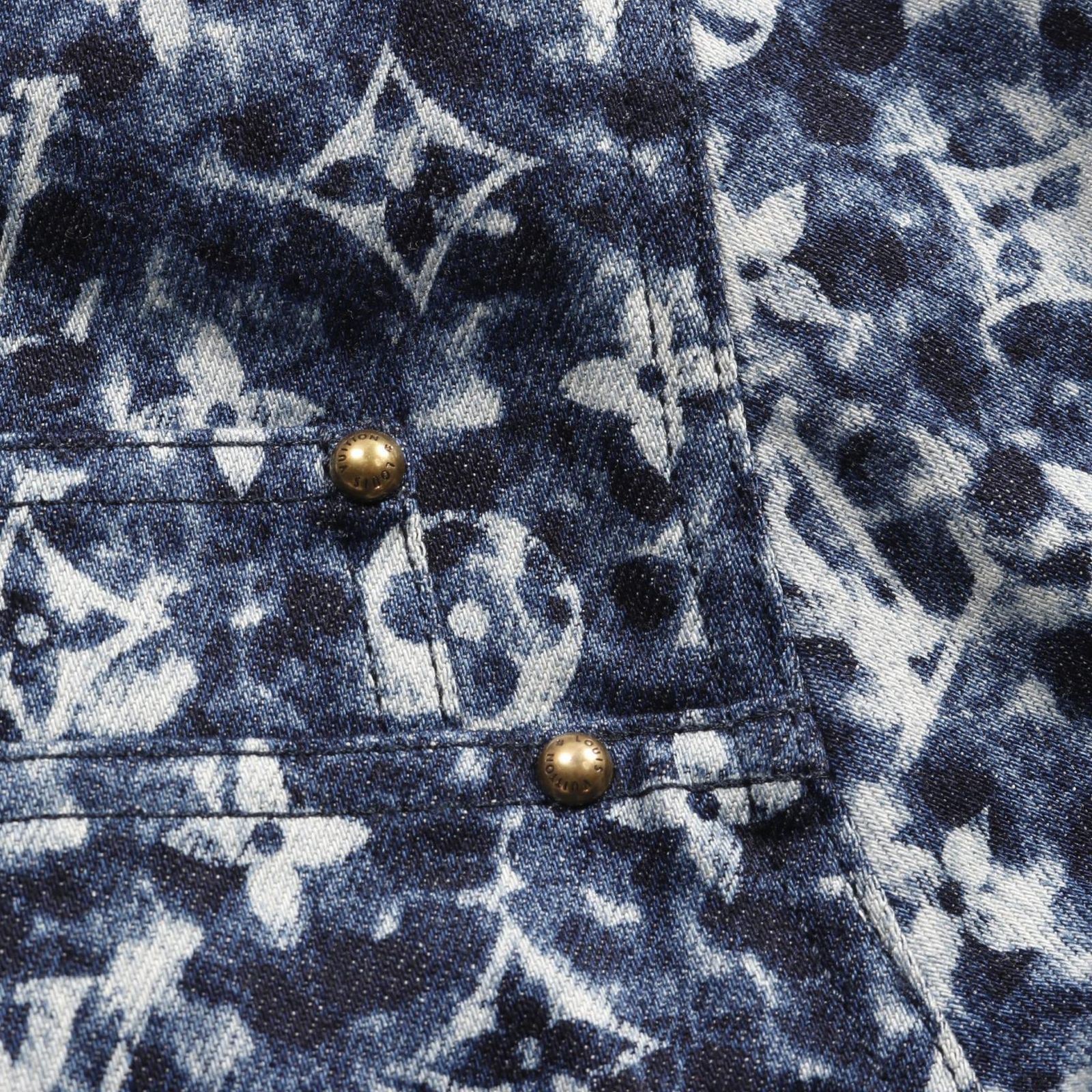 ルイ・ヴィトン LOUIS VUITTON デニムジャケット モノグラム ワーク