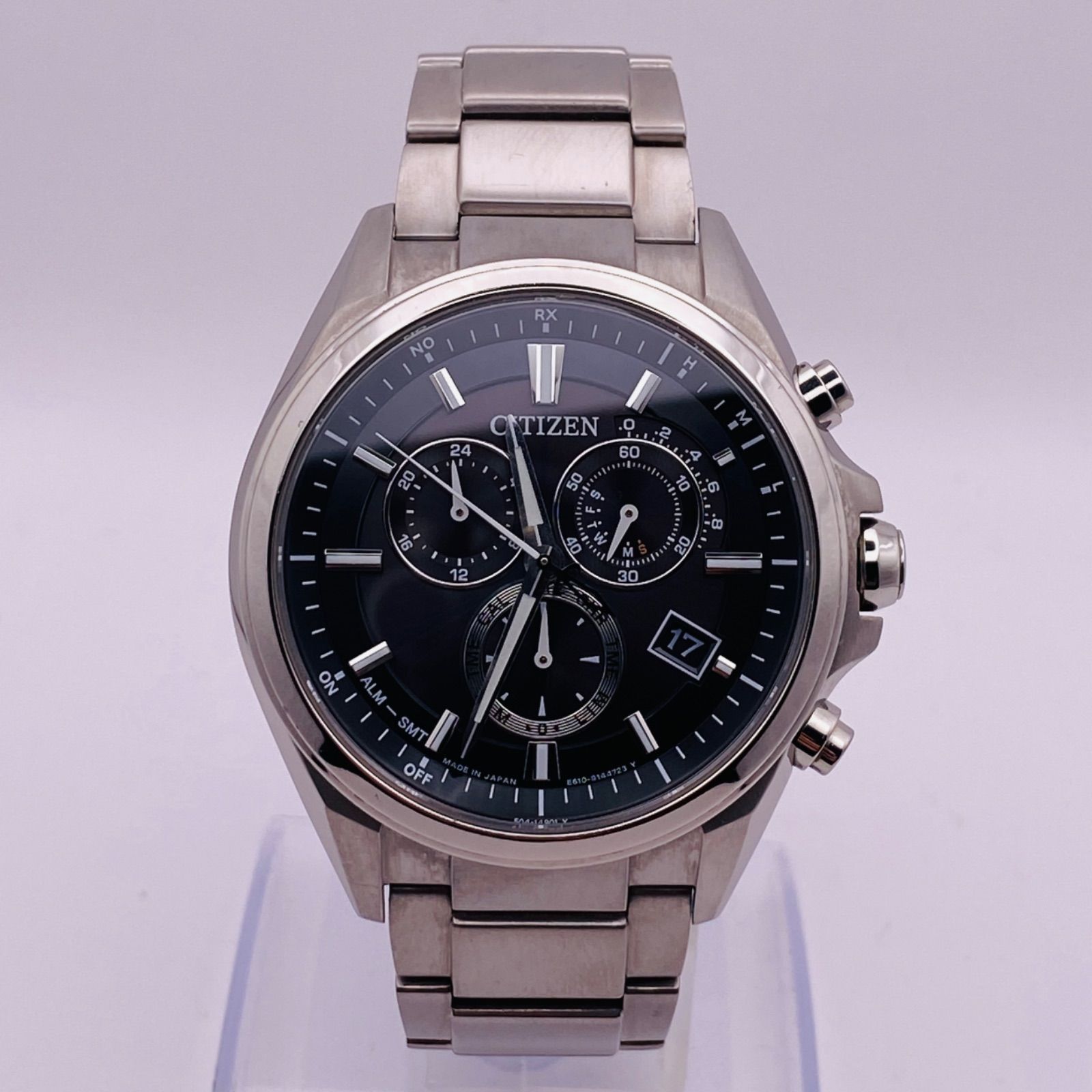 T332）美品 稼働品 CITIZEN シチズン 電波ソーラー ECO-DRIVE ATTESA 
