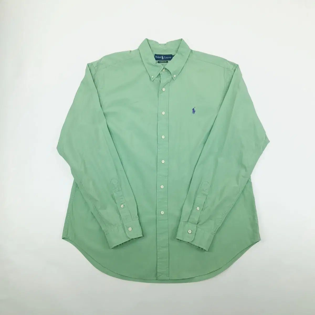 （ CS869 ） XL ポロ Ralph Lauren(ラルフローレン) アップルグリーン 長袖 シャツ
