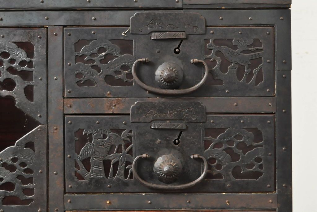 時代箪笥　佐渡箪笥　八幡箪笥　重ね箪笥　和たんす　アンティーク　レトロ 和製アンティーク 時代箪笥 佐渡八幡箪笥