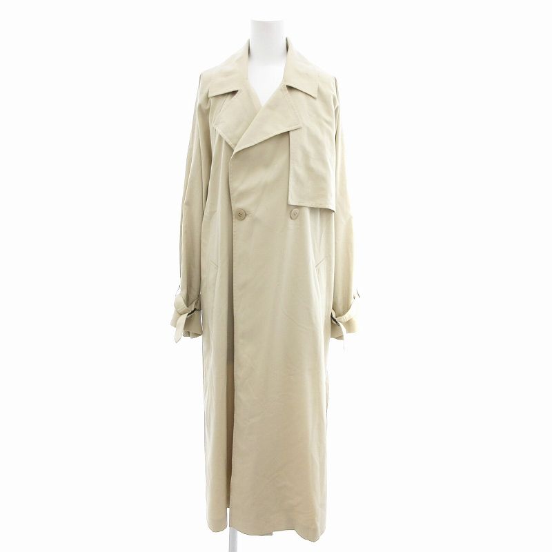 Ameriアメリヴィンテージ　シースルーバックプリーツトレンチコート★ベージュ アメリヴィンテージ Ameri VINTAGE 美品 シースルーバック