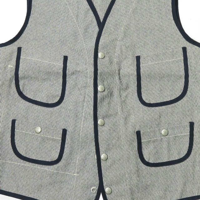 BONCOURA PIPING VEST BLUE MOCK TWIST 38 - メルカリ