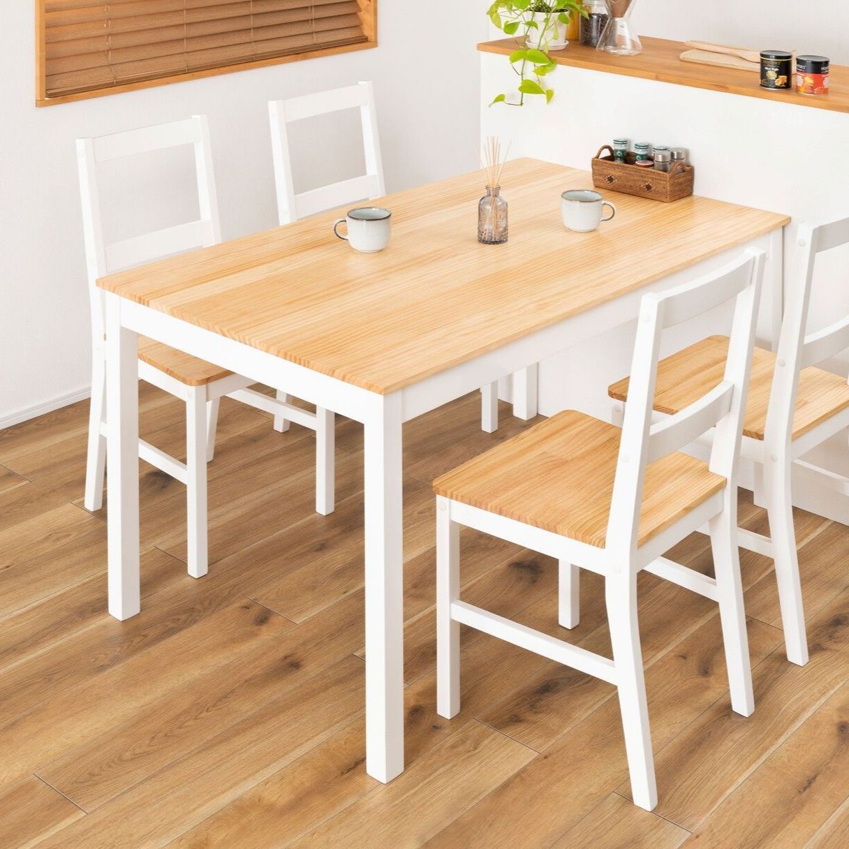 ♪4人掛 天然木 ダイニングテーブル 単品 幅135cm ダイニング テーブル 食卓 ファミリー 4人用