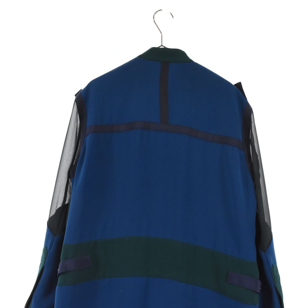 Sacai (サカイ) 20SS By Color Sheer Shirt Dress バイカラーシアー