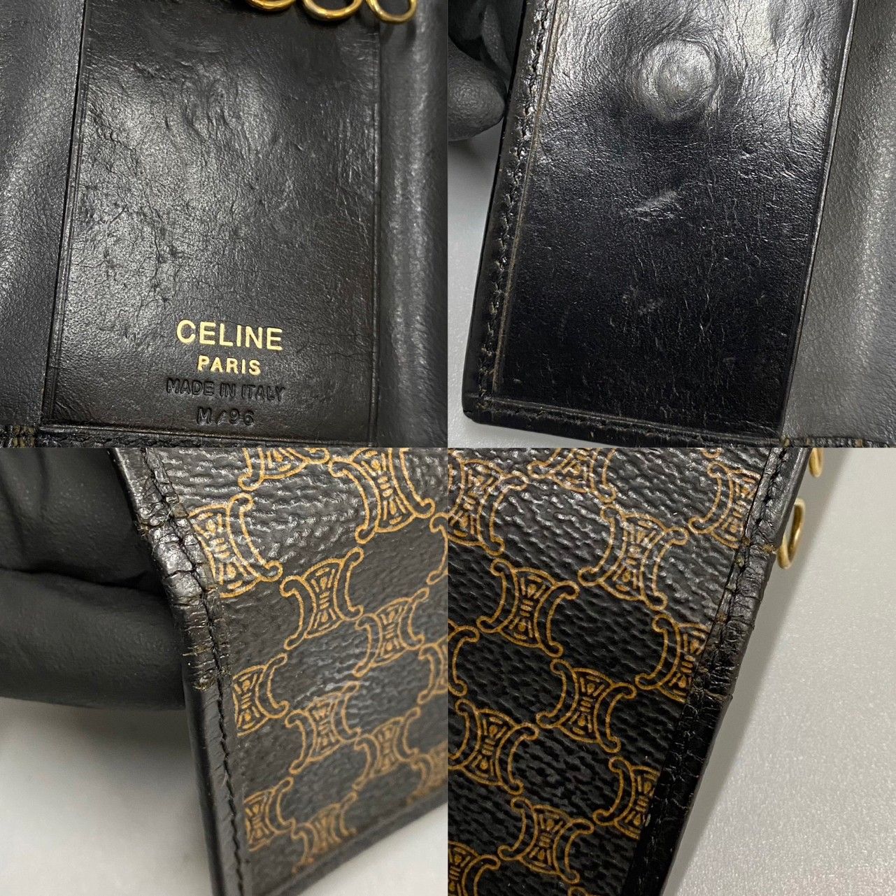 未使用】CELINE セリーヌ マカダム柄 6連キーケース トリオンフ-