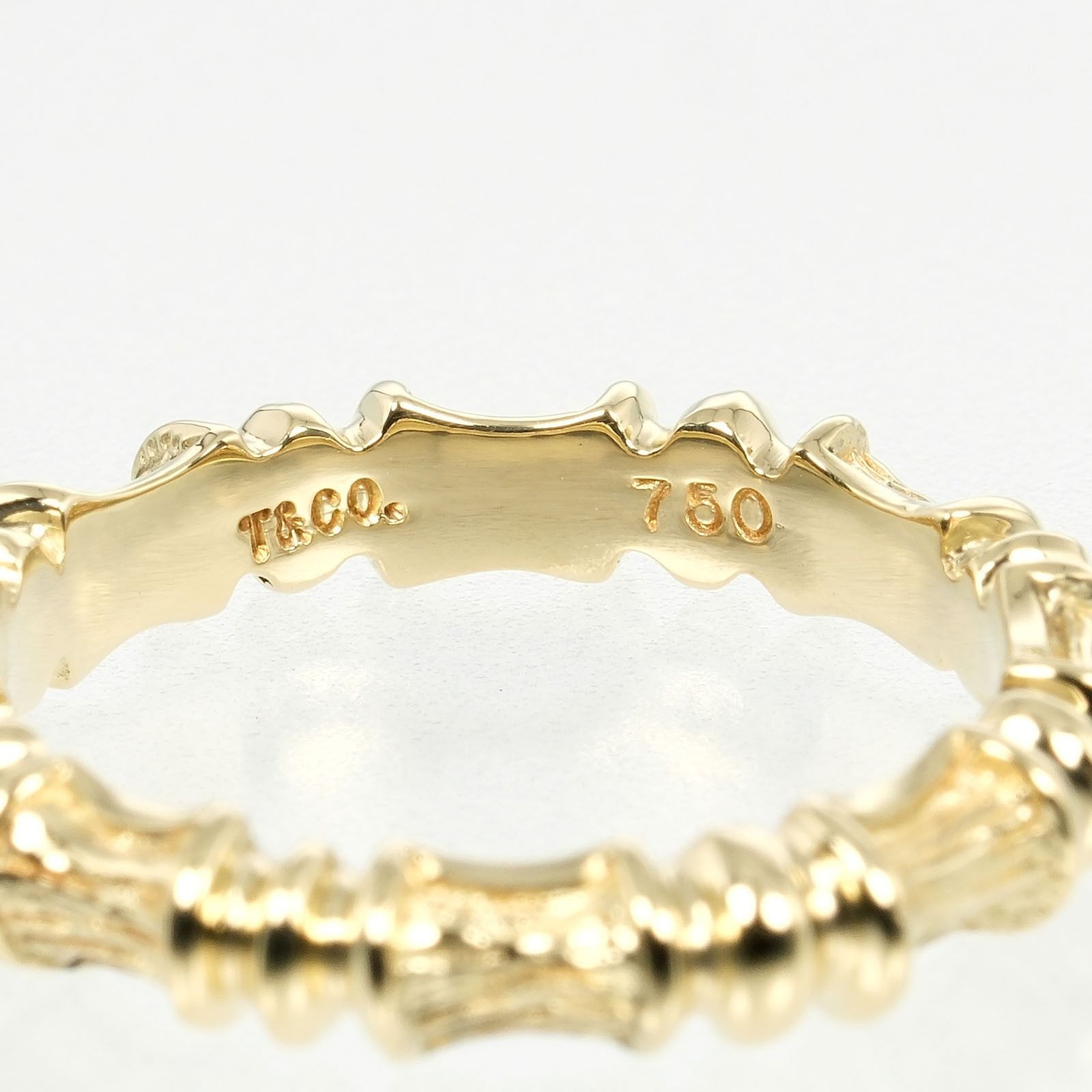 廃番18K Tiffany & Co.バンブーリングイエローゴールド 約10号 TIFFANY&Co.】ティファニー バンブー K18イエローゴールド 10号