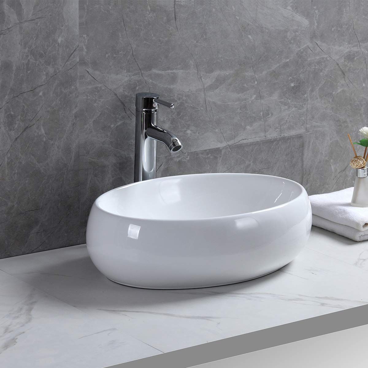 ur おしゃれ 洗面ボール 洗面ボウル 洗面ボール 手洗い鉢 洗面台 洗面鉢 手洗い器 洗面器 手洗器 小型洗面所 浴室洗面台用 陶器製 楕円形