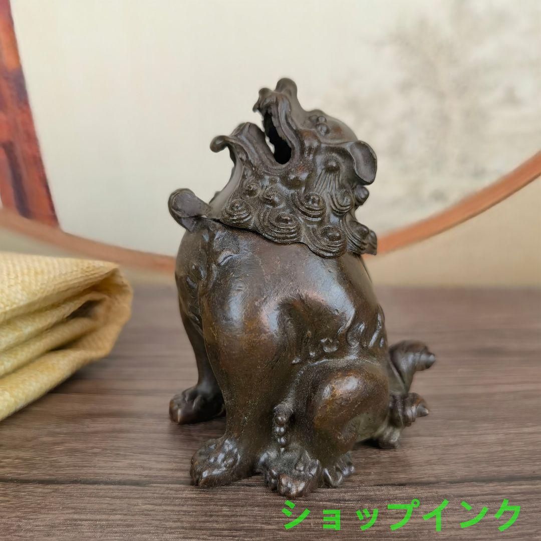 瑞獣朝天吼香炉 香道具 茶寵 工芸品 美術品 置物 - メルカリ
