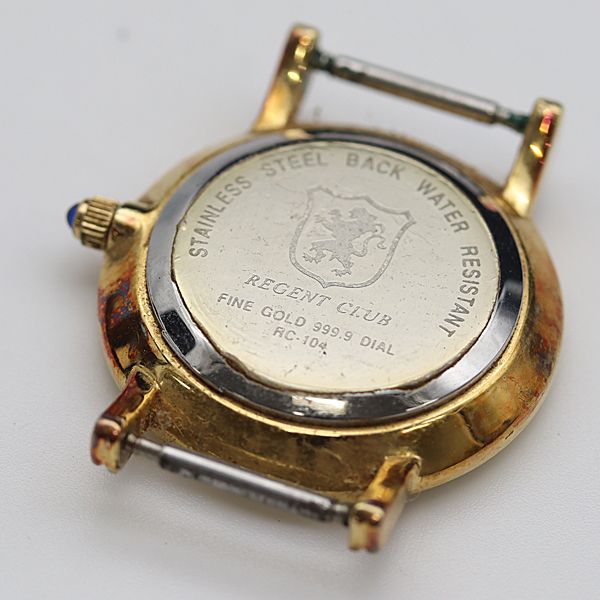 [ジャンク] ファインゴールド 文字盤24KT FINE GOLD QZ ジャンク] ファインゴールド 文字盤24KT FINE GOLD QZ