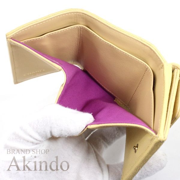 新品】CHANEL シャネル 三つ折り財布 スモール コンパクト ミニ  