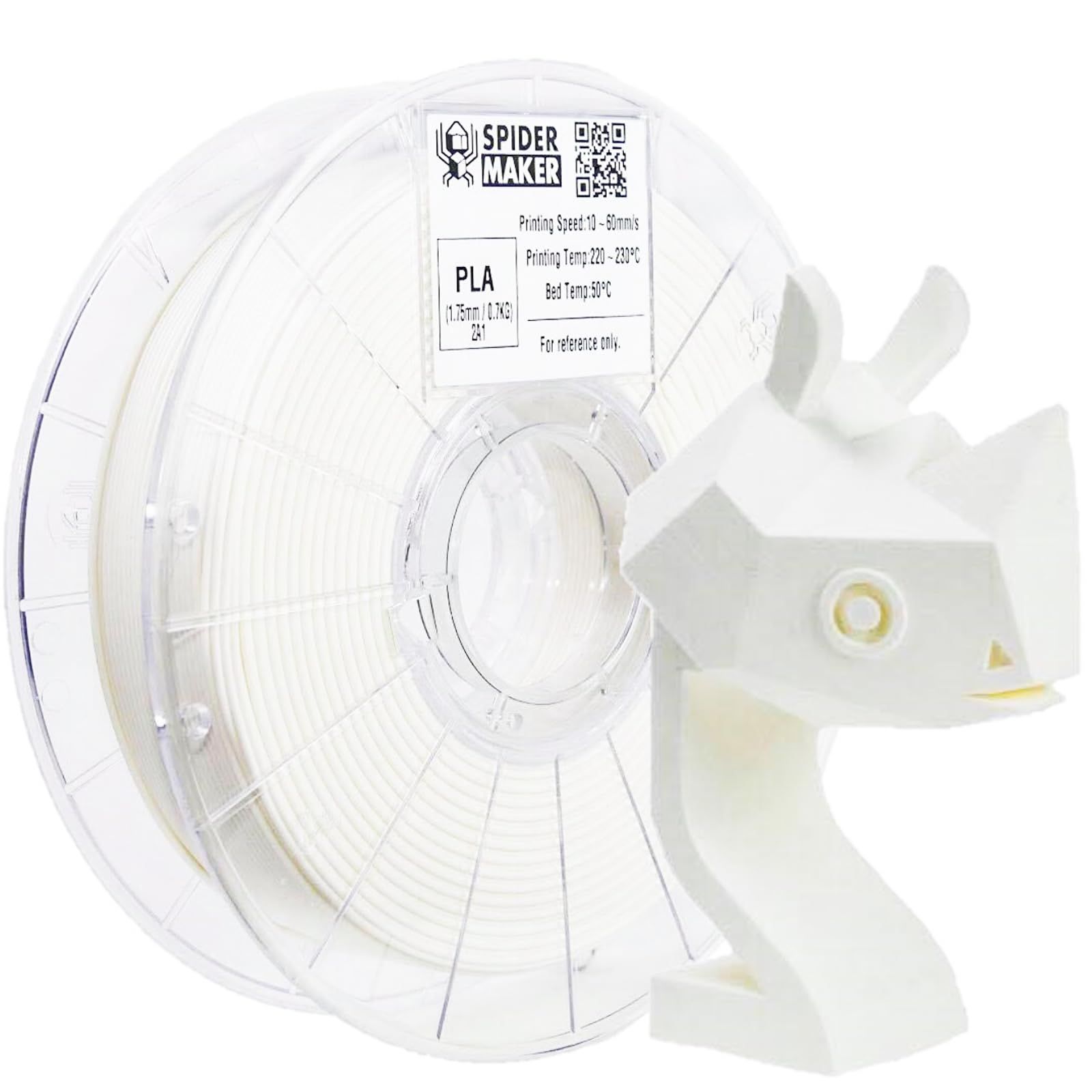 SpiderMaker 3Dプリンター用フィラメント 1.75mm マットPLA 白色 Paper White 700g