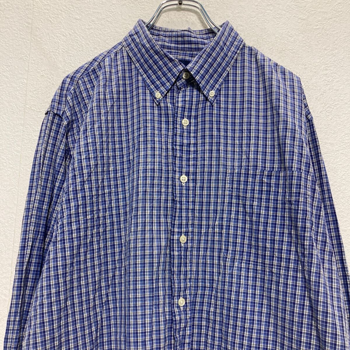 RALPH LAUREN 長袖 チェックシャツ XL ブルー ラルフローレン ボタンダウン ビッグサイズ 古着卸 アメリカ仕入 a608-6938 -  メルカリ