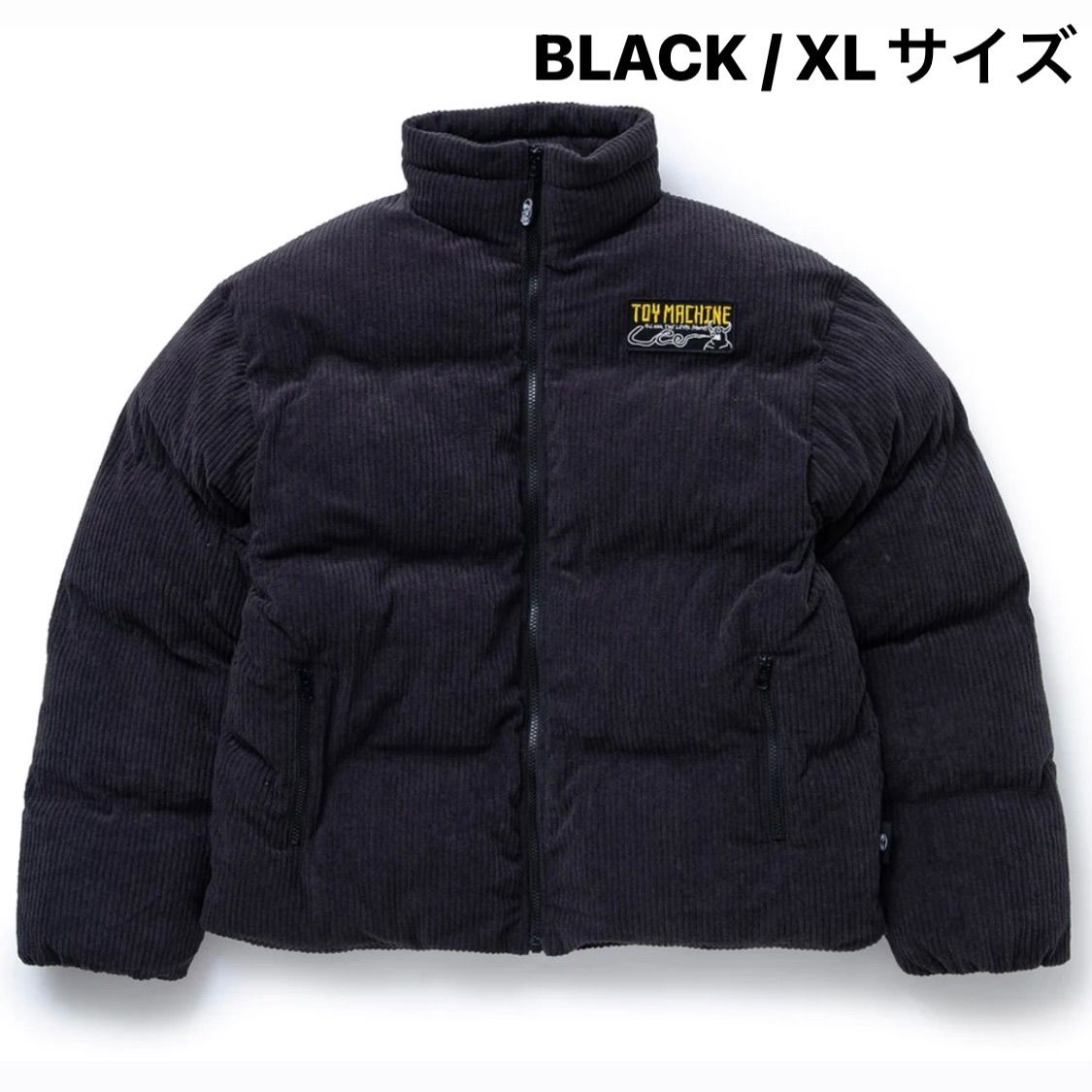 トイマシーン toy machine CORDUROY PUFFER JACKET BLACK XLサイズ TK