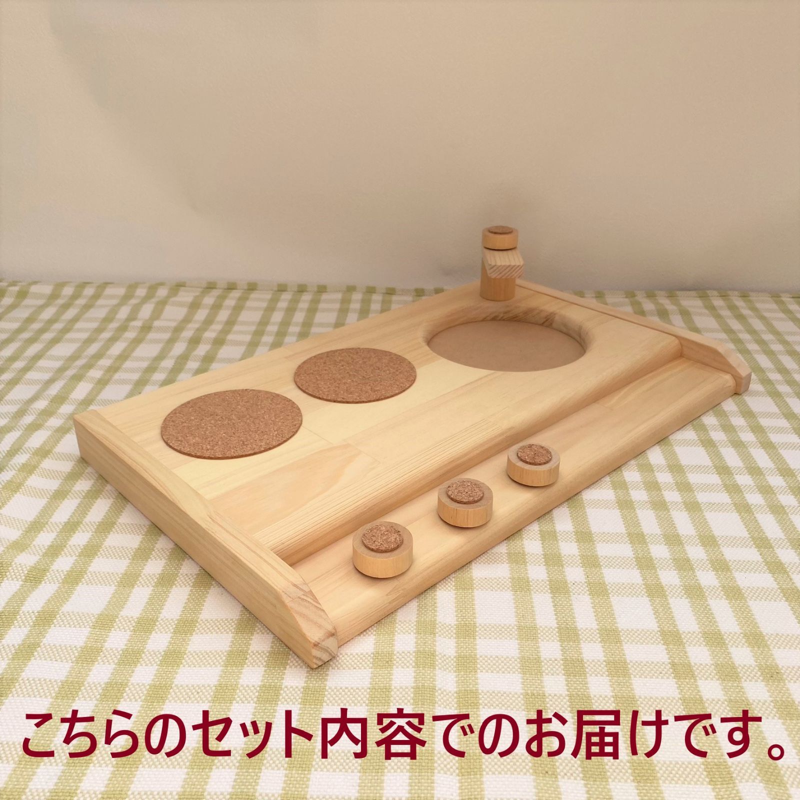 pap&mam オリジナル木製手作り　キッズデスク＆おままごとキッチン　ベンチ付 高さ可変☆ワイドtype【CW80】☆キッズデスク＆おままごと