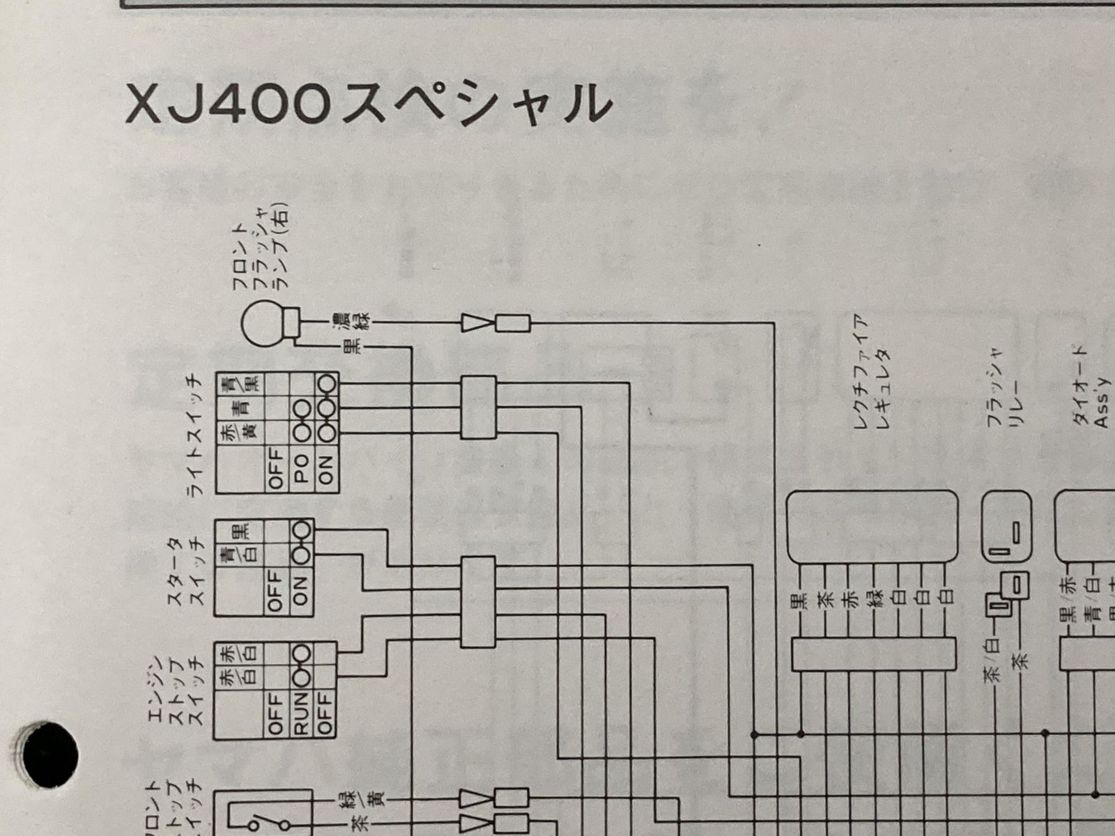 XJ400スペシャル XJ400D XJ400 サービスマニュアル 補足版 ヤマハ 正規