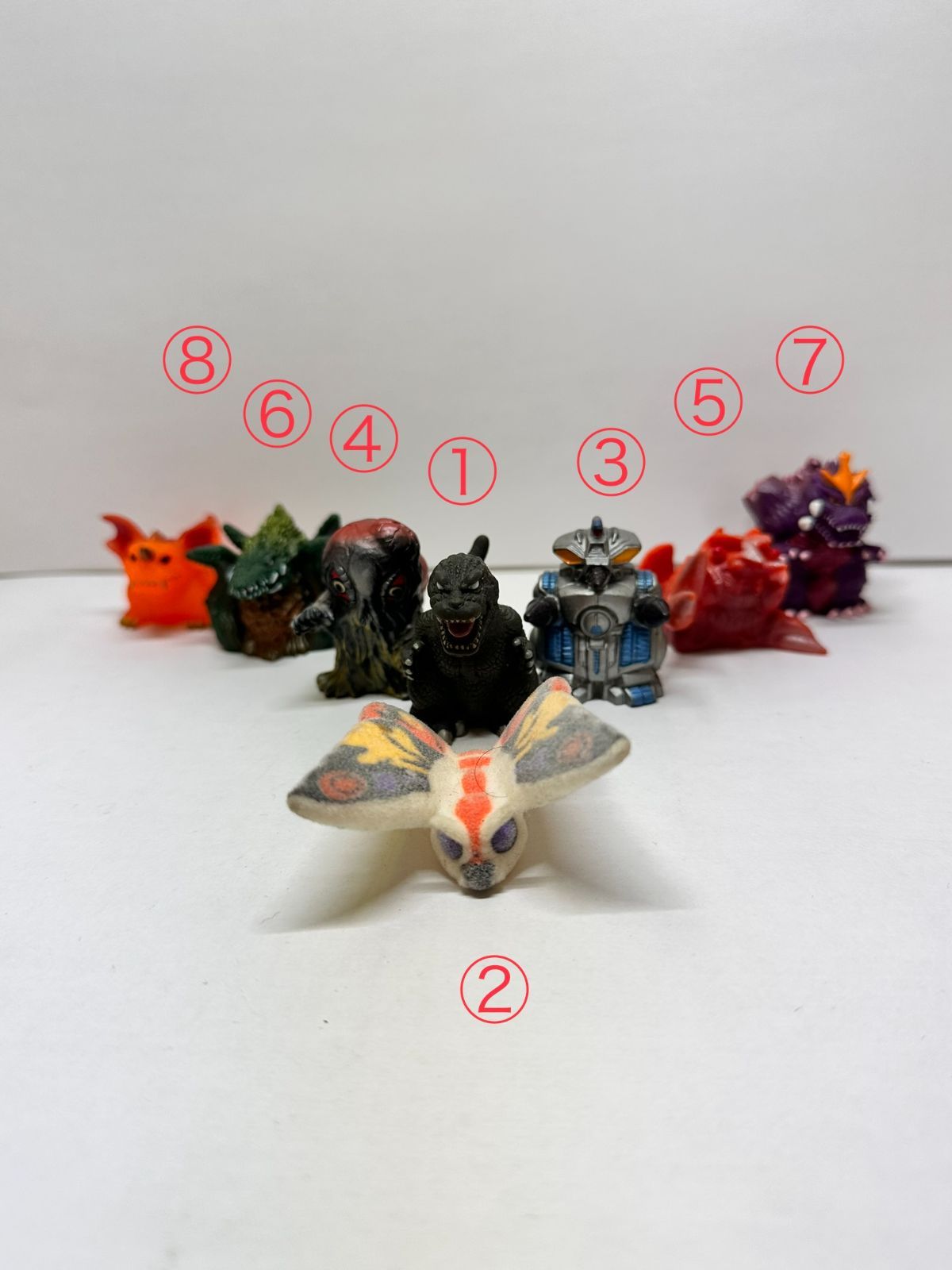 美品】【指人形】ゴジラ総攻撃シリーズ 8点セット おもちゃ