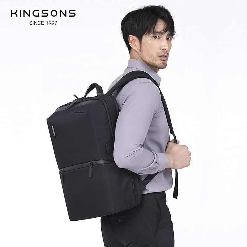 Kingsons] リュック メンズ ビジネス リュック 15.6インチ PCバッグ 30L大容量 防水盗難防止 ?量多機能メンズバッグ  usb充電ポート 通勤 通学 人気 トラベルバックパック，ギフトボックス包装 - メルカリ