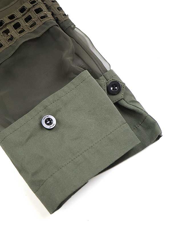 sacai カーゴパンツ　21ss カーキ　サイズ1 sacai(サカイ) 21SS Cotton Nylon Oxford Short コットン