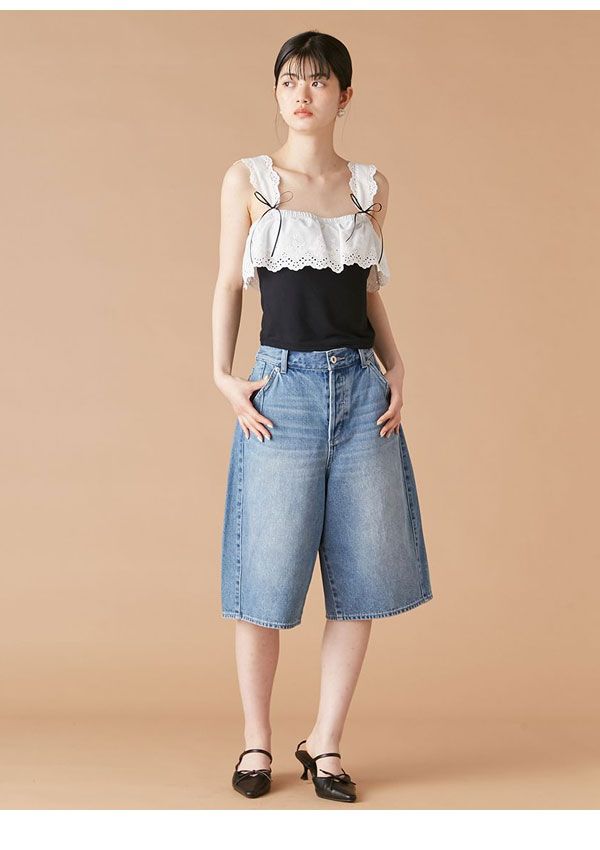 2WAYレーシーカップイントップス
