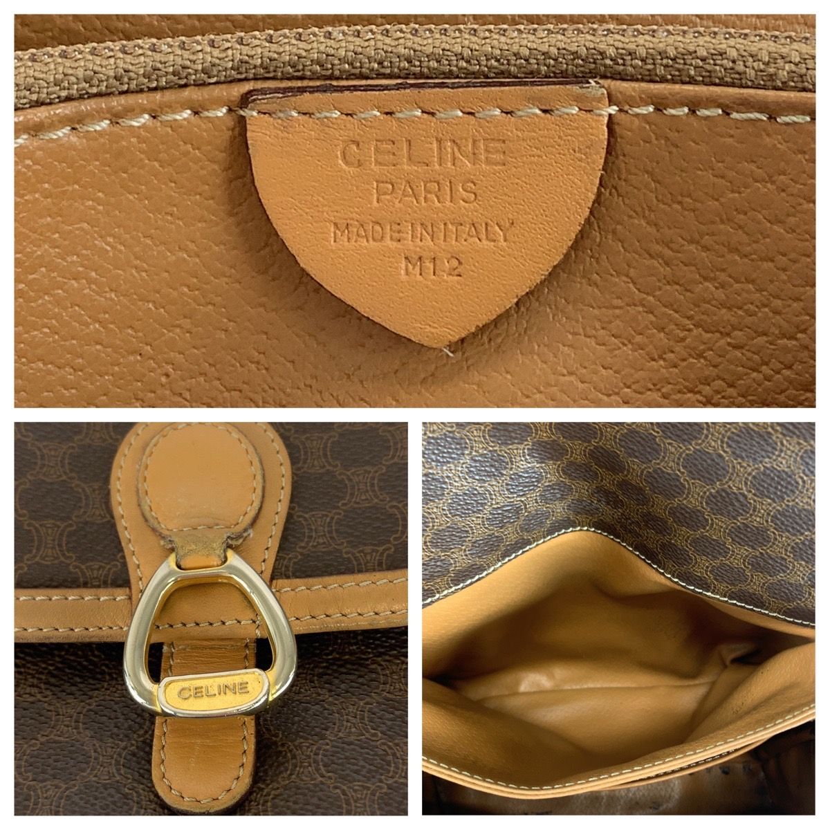 美品 CELINE セリーヌ ヴィンテージ マカダム柄 ブラウン